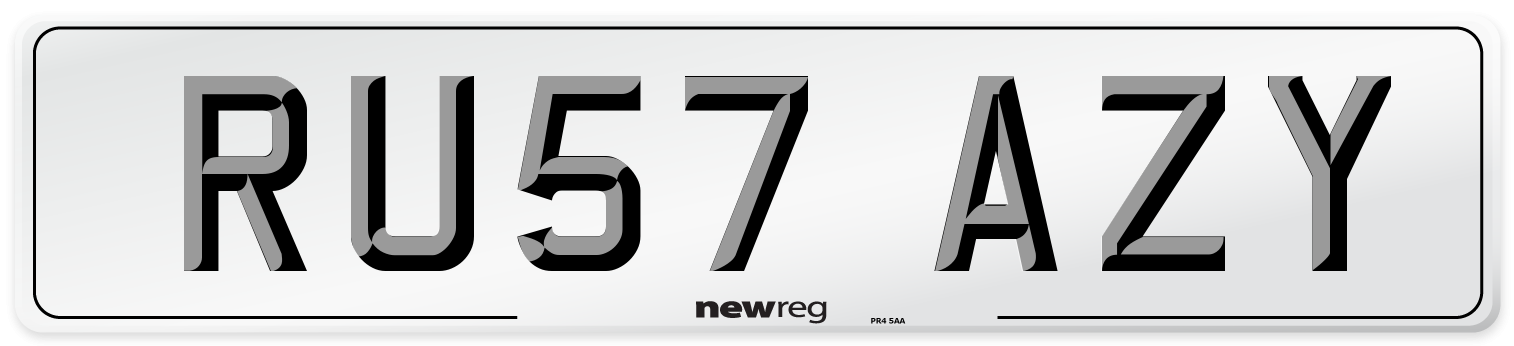 RU57 AZY Number Plate from New Reg